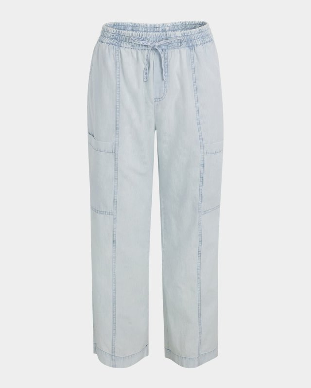 Indigo Stripe Drawstring Pants